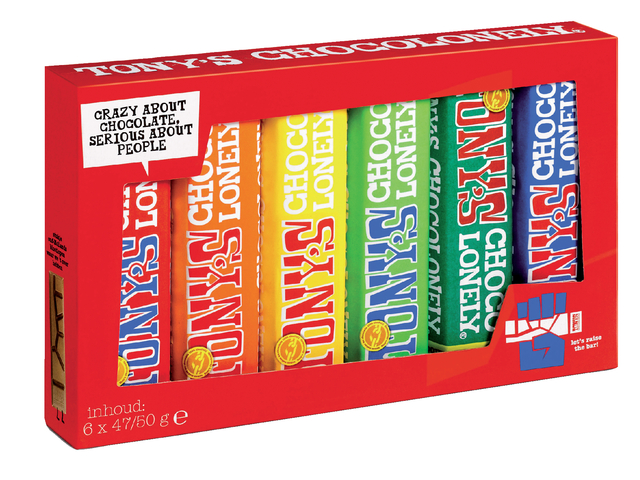 Chocolade Tony's Chocolonely Proeverijtje  6 repen à 47/50gr