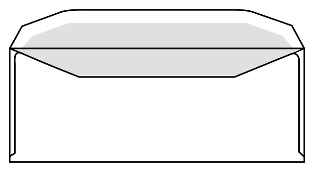 Envelop IEZZY C5/6 114x229mm venster rechts gegomd wit 500 stuks