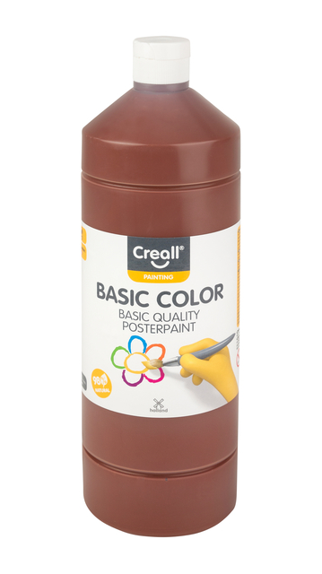 Plakkaatverf Creall basic donkerbruin 1000ml