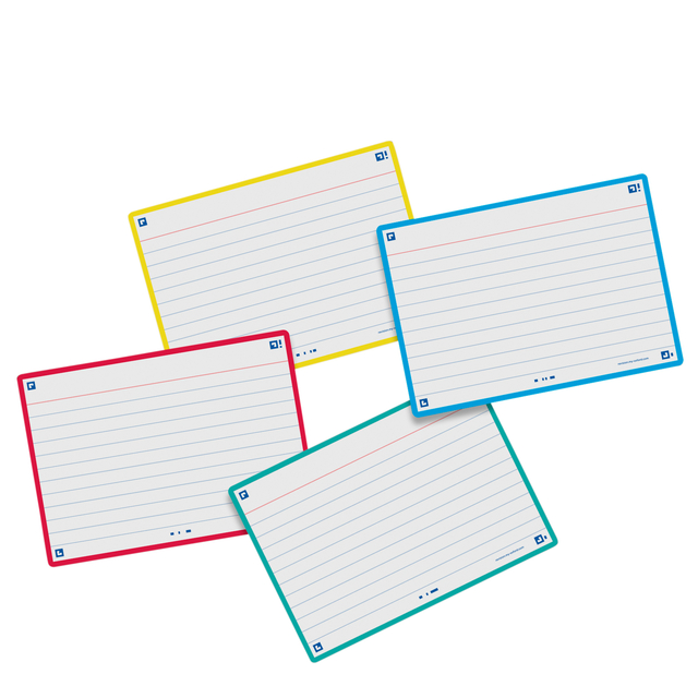 Flashcard Oxford 2.0 75x125mm 80 vel 250gr lijn assorti