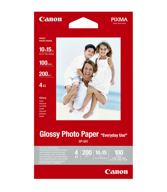 Inkjetpapier Canon GP-501 10x15cm 200gr glans 100 vel