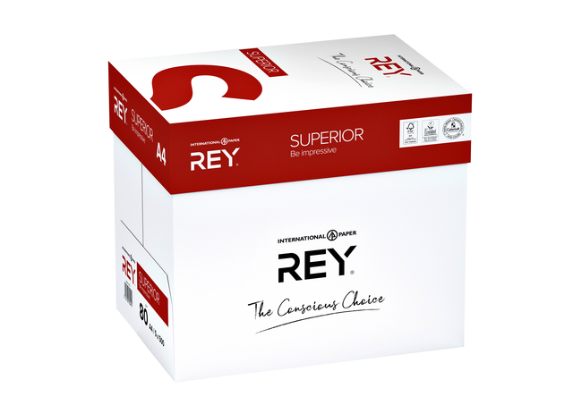 Kopieerpapier Rey Superior A4 80gr wit 500 vel