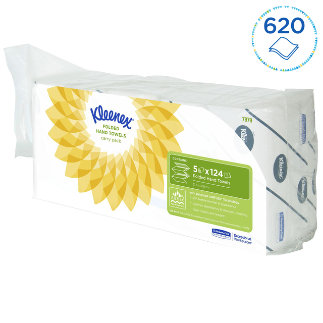 Handdoek Kleenex Ultra i-vouw 2-laags 215x315mm 5x124stuks 7979