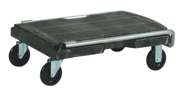 Transportkar Rubbermaid Triple Trolley inklapbaar 225kg zwart