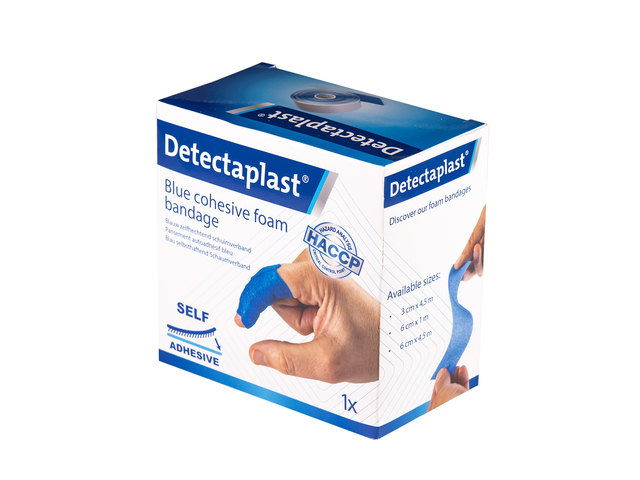 Foamverband blauw Detectaplast 6cmx4,5m