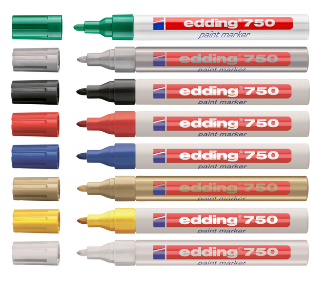 Viltstift edding 750 lakmarker rond 2-4mm blauw