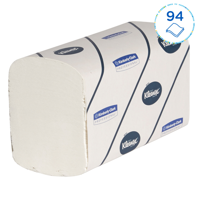 Handdoek Kleenex Ultra i-vouw 2-laags 215x415mm 30x94 vel wit 6772