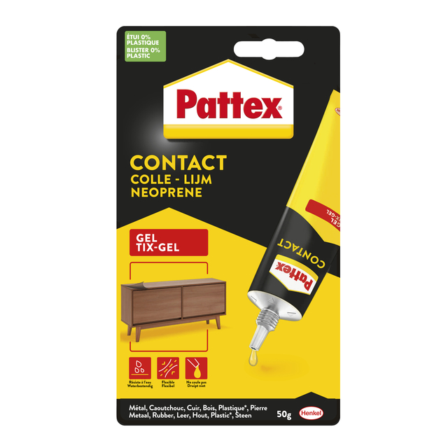 Alleslijm Pattex Tixgel Tube 50 gram op blister