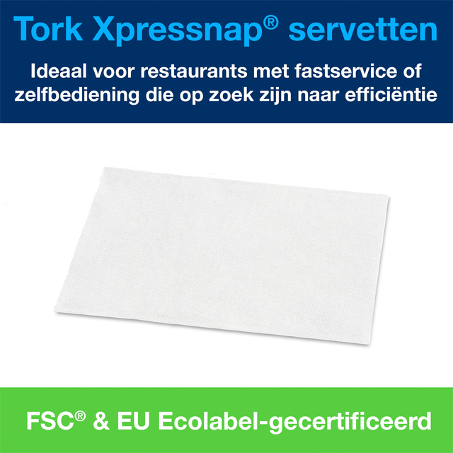 Servet Tork N4 Xpressnap Premium 1/2 vouw 2-laags 213x165mm 1000 vel wit 15850