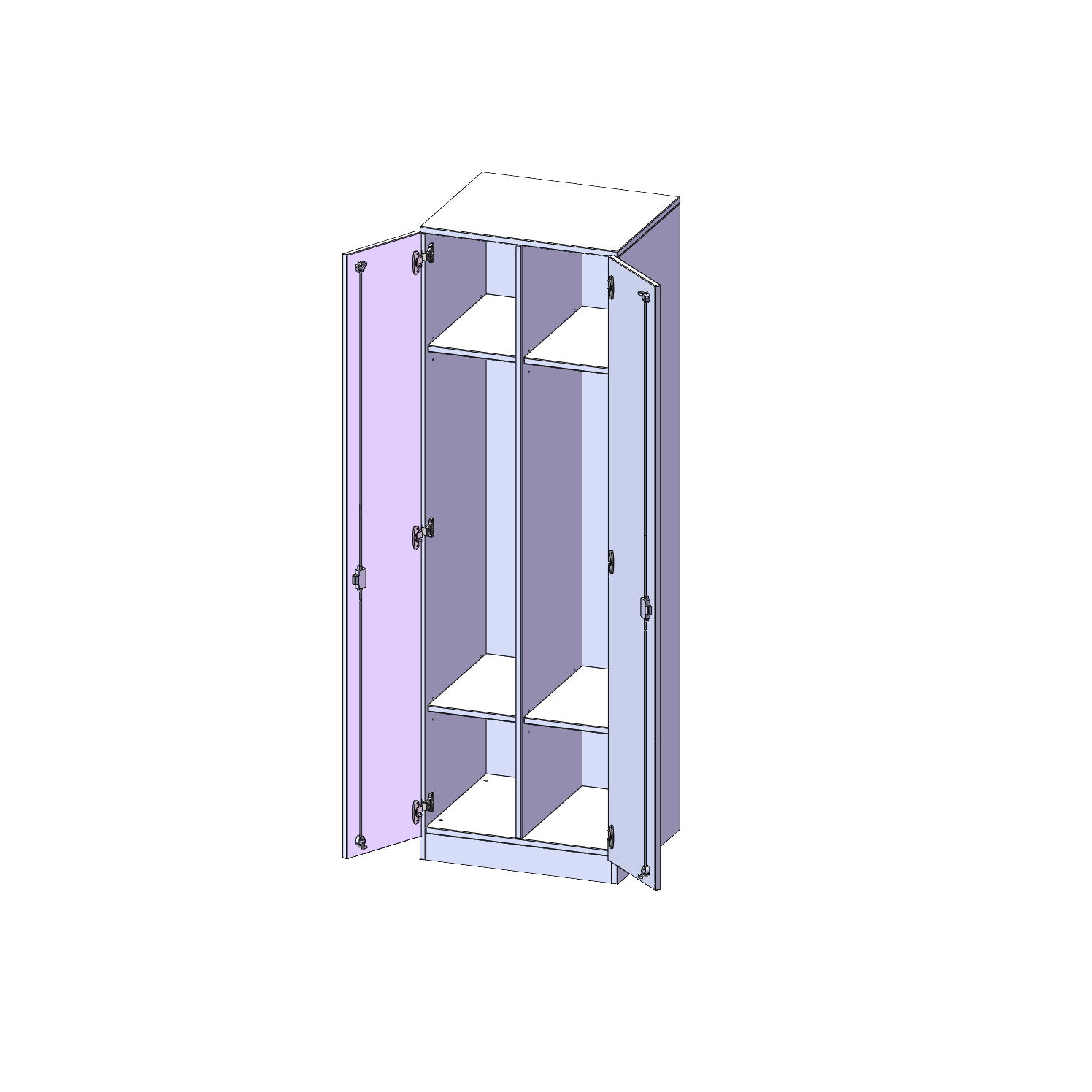 Lockerkast, 5 maphoogtes - Serie evo180