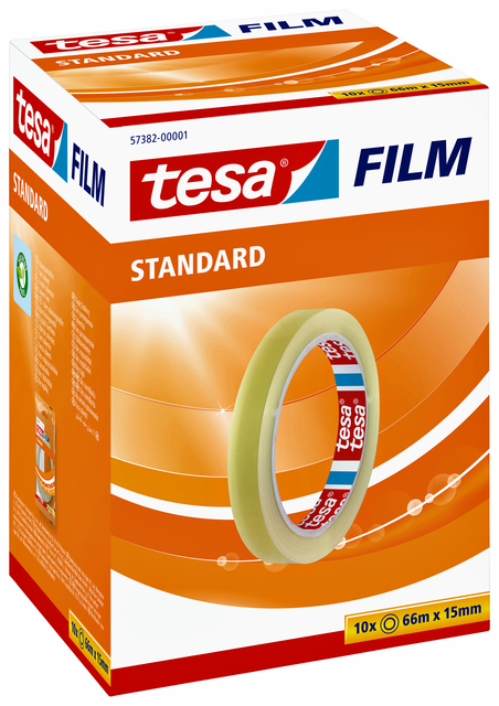 Plakband tesafilm® Standaard 66mx15mm transparant