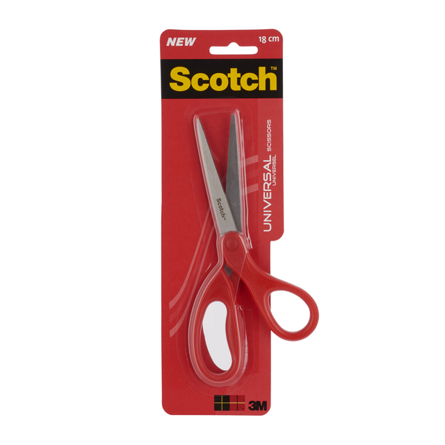 Schaar Scotch 18cm universeel rood blister