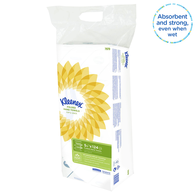 Handdoek Kleenex Ultra i-vouw 2-laags 215x315mm 5x124stuks 7979