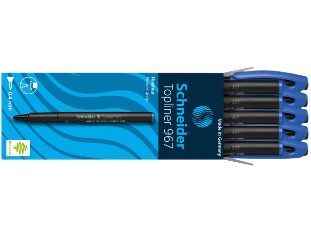 Fineliner Schneider 967 0.4mm blauw