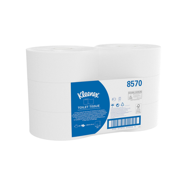 Toiletpapier Kleenex jumbo 2-laags 190m wit 8570