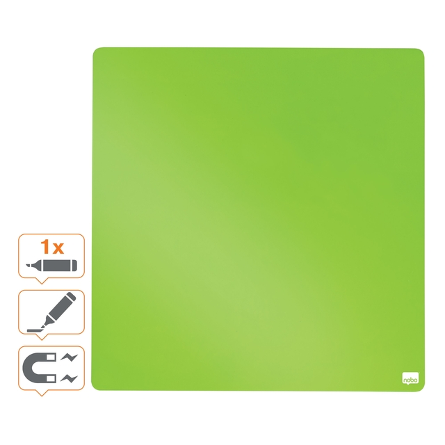 Whiteboard Nobo tegel 36x36cm groen magnetisch