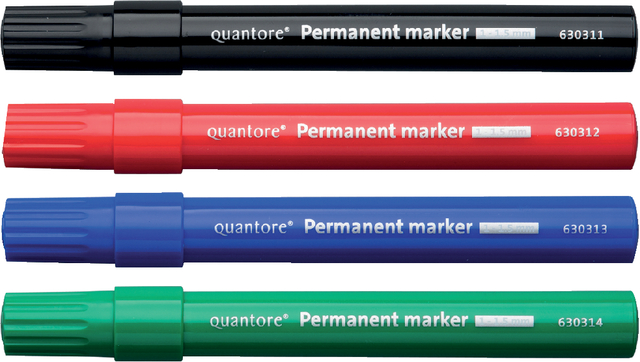 Permanent marker Quantore rond 1-1.5mm zwart