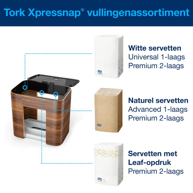 Servetdispenser Tork N4 Xpressnap Signature line walnoot 273002