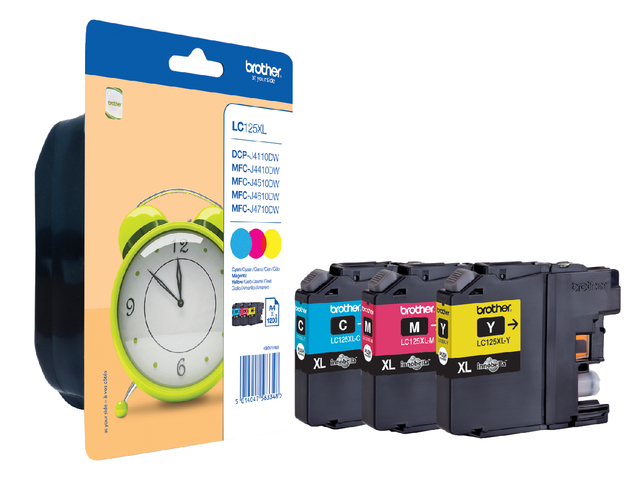 Inktcartridge Brother LC-125XLRBWBP 3 kleuren