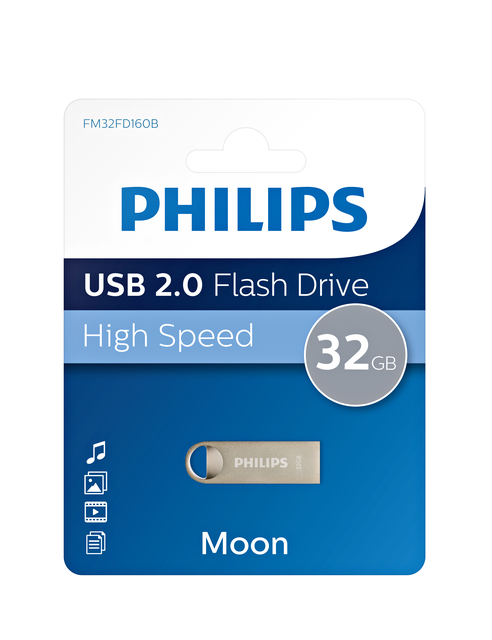 USB-stick 2.0 Philips moon vintage silver 32GB