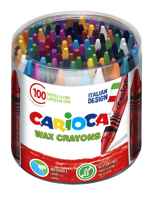 Waskrijt Carioca Maxi pot á 100 stuks assorti