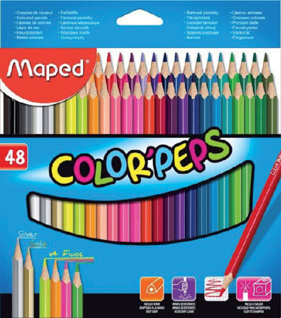 Kleurpotlood Maped Color'Peps set á 48 kleuren