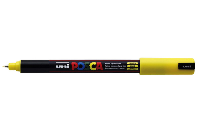 Verfstift Posca PC1MR extra fijn geel