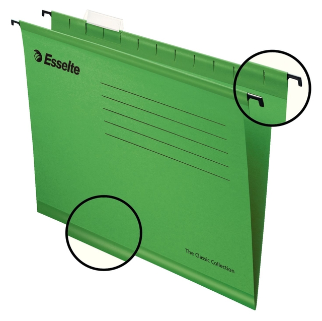 Hangmap Esselte Classic folio V-bodem 382x240mm groen