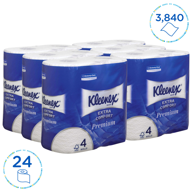 Toiletpapier Kleenex 4-laags 160 vel wit 8484