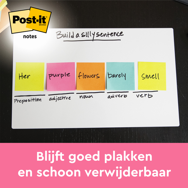 Memoblok Post-it 654 76x76mm oranje 100 vel