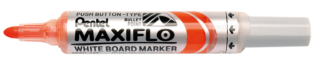 Whiteboardmarker Pentel MWL5M Maxiflo rond 3mm oranje