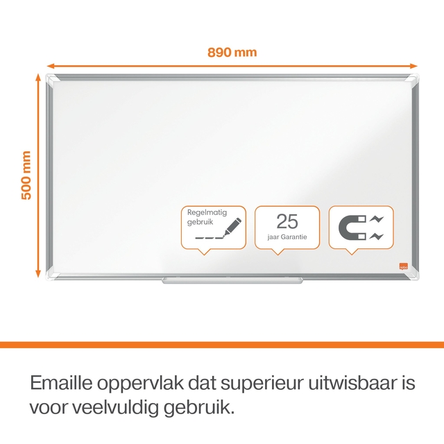 Whiteboard Nobo Premium Plus magnetisch 50x89cm emaille