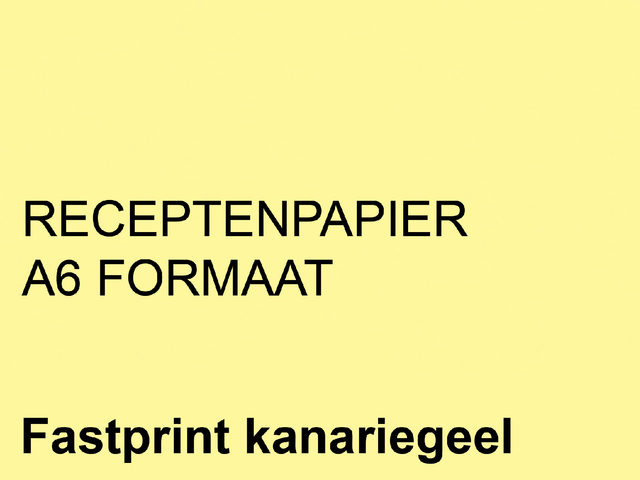 Receptpapier Fastprint A6 80gr kanariegeel 2000 vel