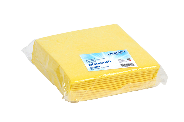 Werkdoek Cleaninq non-woven 38x40cm geel 10 stuks