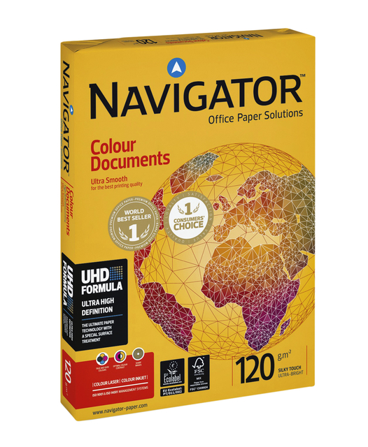 Kopieerpapier Navigator Colour Documents A3 120gr wit 500 vel