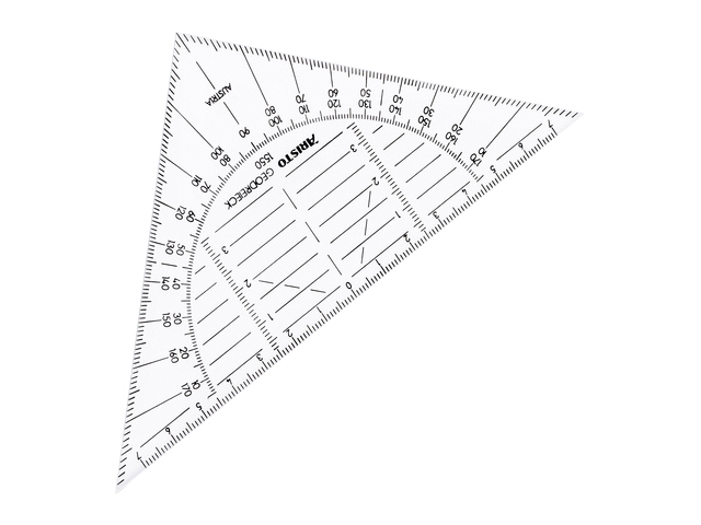 Geodriehoek Aristo 1550 160mm flexibel transparant