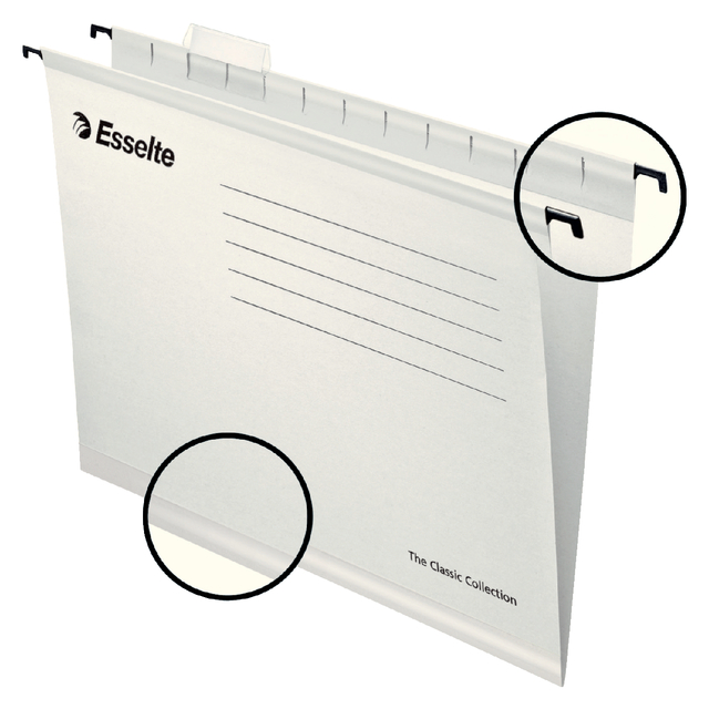 Hangmap Esselte Classic A4 V-bodem 345x240mm wit