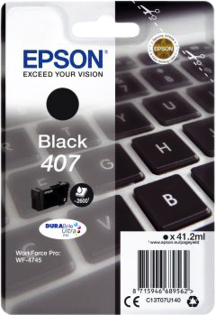 Inktcartridge Epson 407 T07U140 zwart