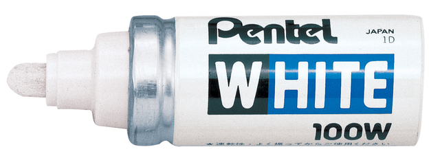 Viltstift Pentel 100W rond 4mm wit