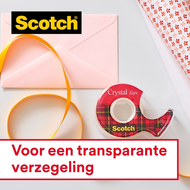 Plakband Scotch Crystal 600 19mmx33m transparant