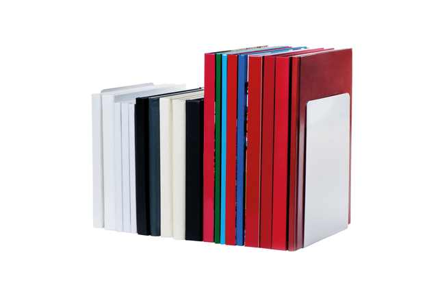 Boekensteun MAUL aluminium 16x15x21cm set 2 zilver