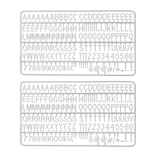 Letter set IEZZY voor letterbord 2x150 wit