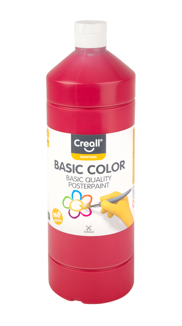 Plakkaatverf Creall basic rood 1000ml