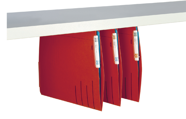 Hangmap Djois Secolor recycled lateraal voor legbord rood