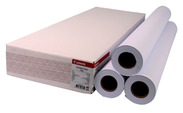 Inkjetpapier Canon 914mmx50m 90gr standaard 3 rollen