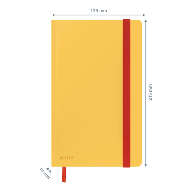 Notitieboek Leitz Cosy A5 160blz 100gr lijn geel