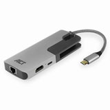 ACT USB-C Dockingstation voor 1 HDMI monitor, ethernet, 3x USB-A, PD pass-through