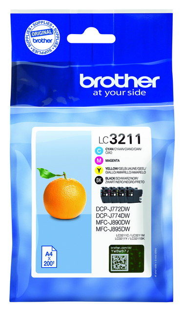 Inktcartridge Brother LC-3211 Zwart + 3 kleuren