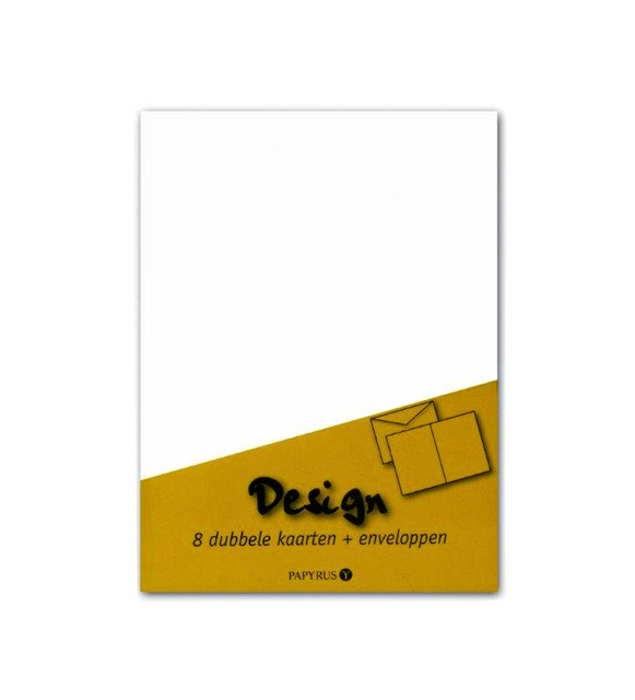 Dubbele kaart Papyrus Envelpack Design C6 114x162mm ivoor 894430 set van 8