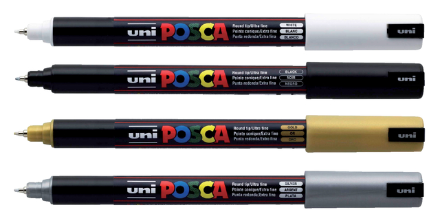 Verfstift Posca PC5M medium grijs